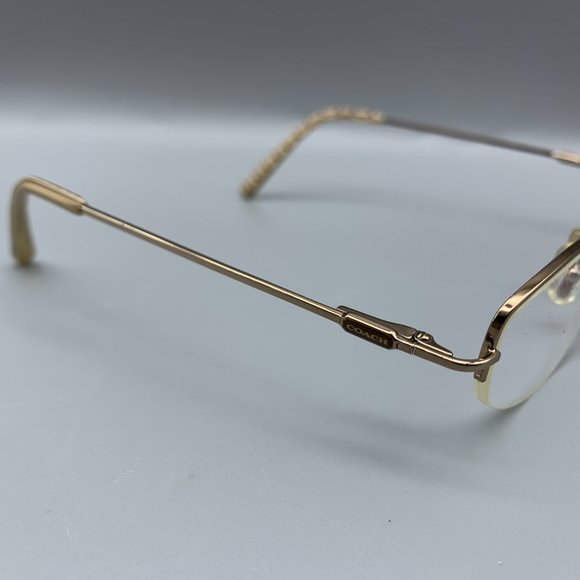 Coach Nadine Taupe Metal Oval Eyeglasses 50-17-135 - Picture 4 of 11